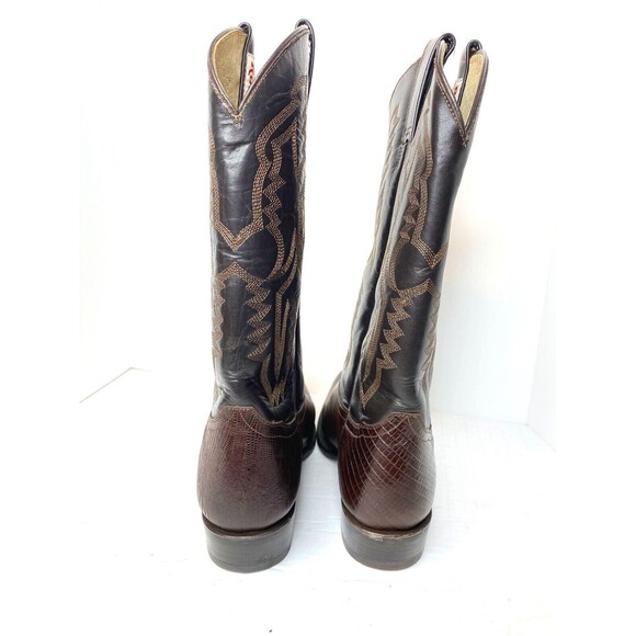 RUDEL BOTAS Brown Leather Western Boots Mens Size 26 EE/ Us 8 Mexico ❤️ - Picture 7 of 16